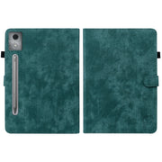 For Lenovo Tab P12 Pro 12.7 2025 Tiger Pattern Flip Leather Tablet Case(Dark Green)