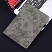 For Honor Pad 9 12.1 Embossed Tiger Pattern Leather Tablet Case(Grey)