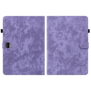 For Honor Pad 9 12.1 Embossed Tiger Pattern Leather Tablet Case(Purple)