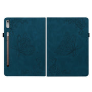 For Lenovo Tab P12 Butterfly Flower Embossed Leather Tablet Case(Blue)