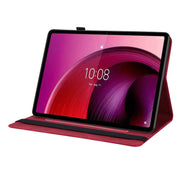 For Lenovo Tab M10 5G 10.6 inch Butterfly Flower Embossed Leather Tablet Case(Red)