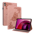 For Lenovo Tab M10 5G 10.6 inch Butterfly Flower Embossed Leather Tablet Case(Rose Gold) - Lenovo by PMC TechLife | Online Shopping South Africa | PMC TechLife | Buy Now Pay Later Mobicred