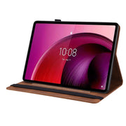 For Lenovo Tab M11/Xiaoxin Pad 11 2024 Butterfly Flower Embossed Leather Tablet Case(Brown)