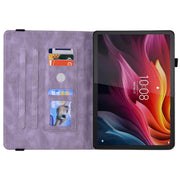 For Lenovo Tab K11 Plus Butterfly Flower Embossed Leather Tablet Case(Purple)