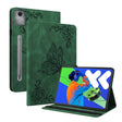 For Lenovo Tab P12 Pro 12.7 2025 Butterfly Flower Embossed Leather Tablet Case(Green) - Lenovo by PMC TechLife | Online Shopping South Africa | PMC TechLife | Buy Now Pay Later Mobicred