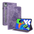 For Lenovo Tab P12 Pro 12.7 2025 Butterfly Flower Embossed Leather Tablet Case(Purple) - Lenovo by PMC TechLife | Online Shopping South Africa | PMC TechLife | Buy Now Pay Later Mobicred