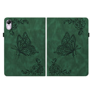 For Honor Pad X8 Pro/X9 Butterfly Flower Embossed Leather Tablet Case(Green)