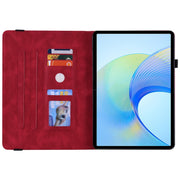 For Honor Pad X8 Pro/X9 Butterfly Flower Embossed Leather Tablet Case(Red)