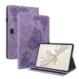 For Honor Pad 9 12.1 Butterfly Flower Embossed Leather Tablet Case(Purple) - Honor by PMC TechLife | Online Shopping South Africa | PMC TechLife | Buy Now Pay Later Mobicred