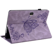For Honor Pad 9 12.1 Butterfly Flower Embossed Leather Tablet Case(Purple)