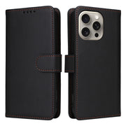 For iPhone 15 Pro Max BETOPNICE BN-005 2 in 1 Detachable Imitate Genuine Leather Phone Case(Black)