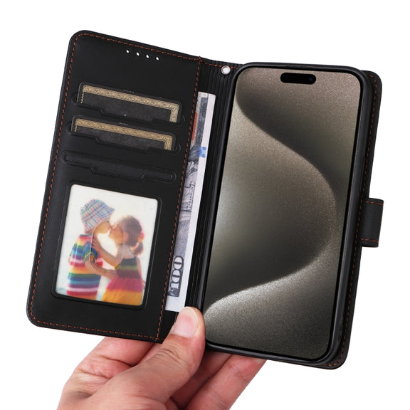 For iPhone 15 Pro Max BETOPNICE BN-005 2 in 1 Detachable Imitate Genuine Leather Phone Case(Black)