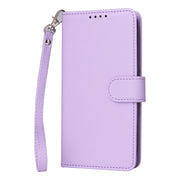 For iPhone 16 BETOPNICE BN-005 2 in 1 Detachable Imitate Genuine Leather Phone Case(Light Purple)