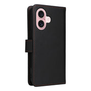 For iPhone 16 BETOPNICE BN-005 2 in 1 Detachable Imitate Genuine Leather Phone Case(Black)
