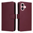 For iPhone 16 BETOPNICE BN-005 2 in 1 Detachable Imitate Genuine Leather Phone Case(Wine Red) - iPhone 16 Cases by BETOPNICE | Online Shopping South Africa | PMC TechLife | Buy Now Pay Later Mobicred