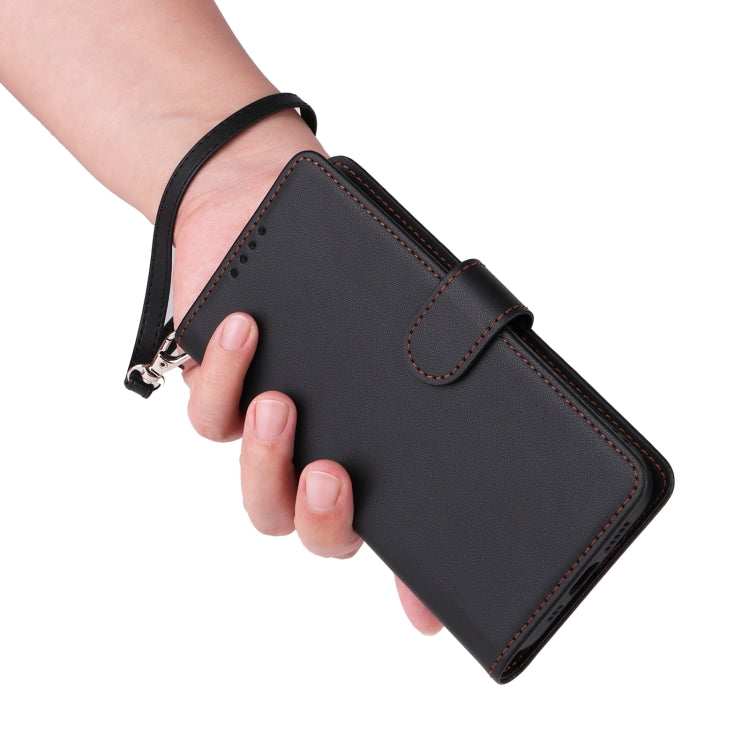 For iPhone 16 Plus BETOPNICE BN-005 2 in 1 Detachable Imitate Genuine Leather Phone Case(Black)