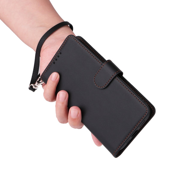For iPhone 16 Plus BETOPNICE BN-005 2 in 1 Detachable Imitate Genuine Leather Phone Case(Black)