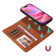 For iPhone 16 Plus BETOPNICE BN-005 2 in 1 Detachable Imitate Genuine Leather Phone Case(Brown)