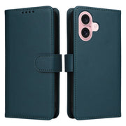For iPhone 16 Plus BETOPNICE BN-005 2 in 1 Detachable Imitate Genuine Leather Phone Case(Blue)