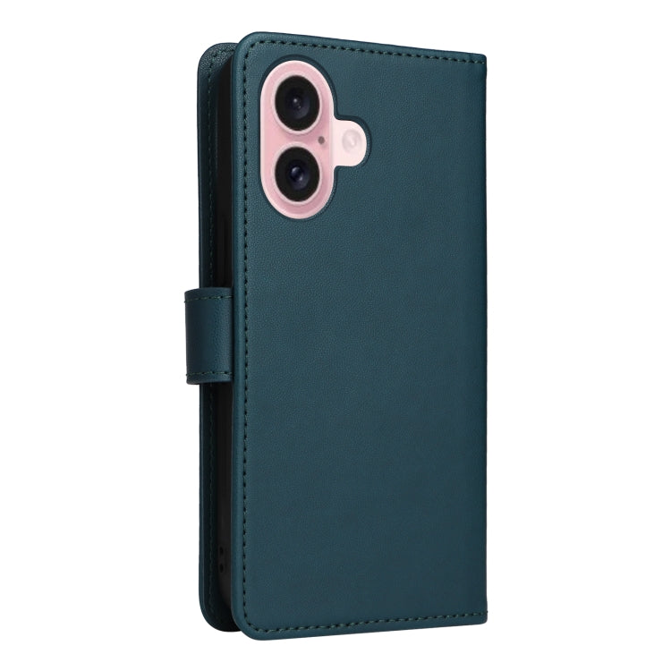 For iPhone 16 Plus BETOPNICE BN-005 2 in 1 Detachable Imitate Genuine Leather Phone Case(Blue)