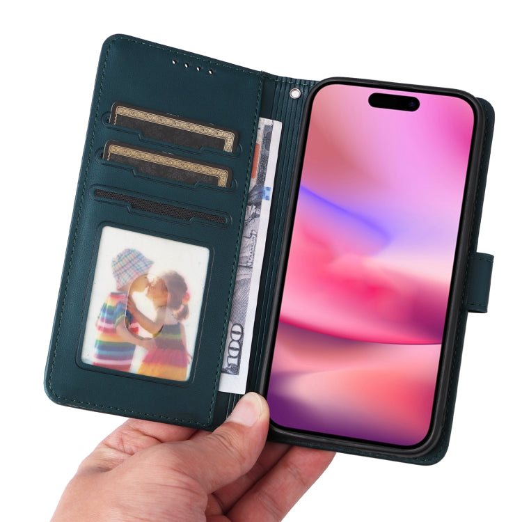 For iPhone 16 Plus BETOPNICE BN-005 2 in 1 Detachable Imitate Genuine Leather Phone Case(Blue)