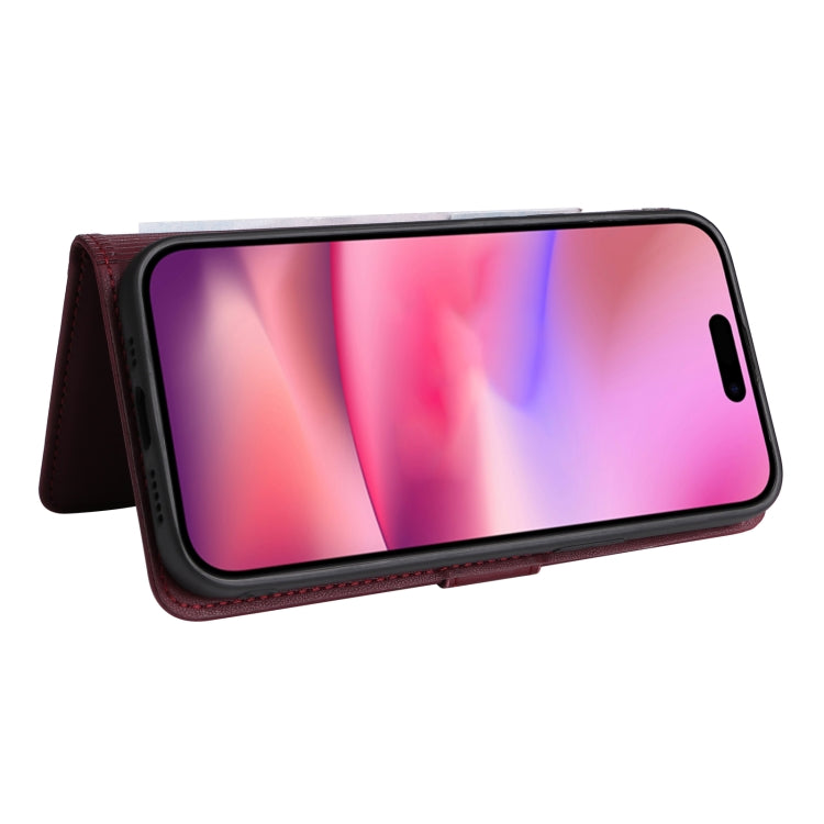 For iPhone 16 Plus BETOPNICE BN-005 2 in 1 Detachable Imitate Genuine Leather Phone Case(Wine Red)