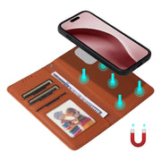 For iPhone 16 Pro BETOPNICE BN-005 2 in 1 Detachable Imitate Genuine Leather Phone Case(Brown)