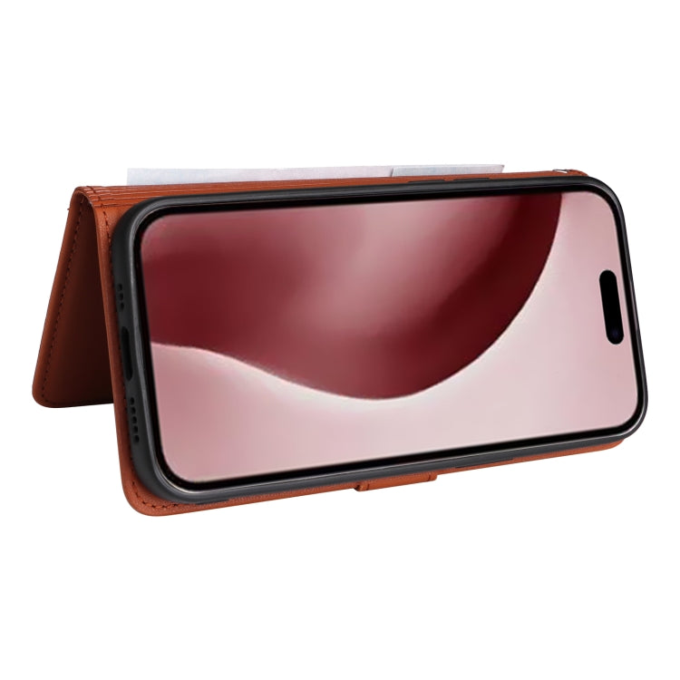 For iPhone 16 Pro BETOPNICE BN-005 2 in 1 Detachable Imitate Genuine Leather Phone Case(Brown)