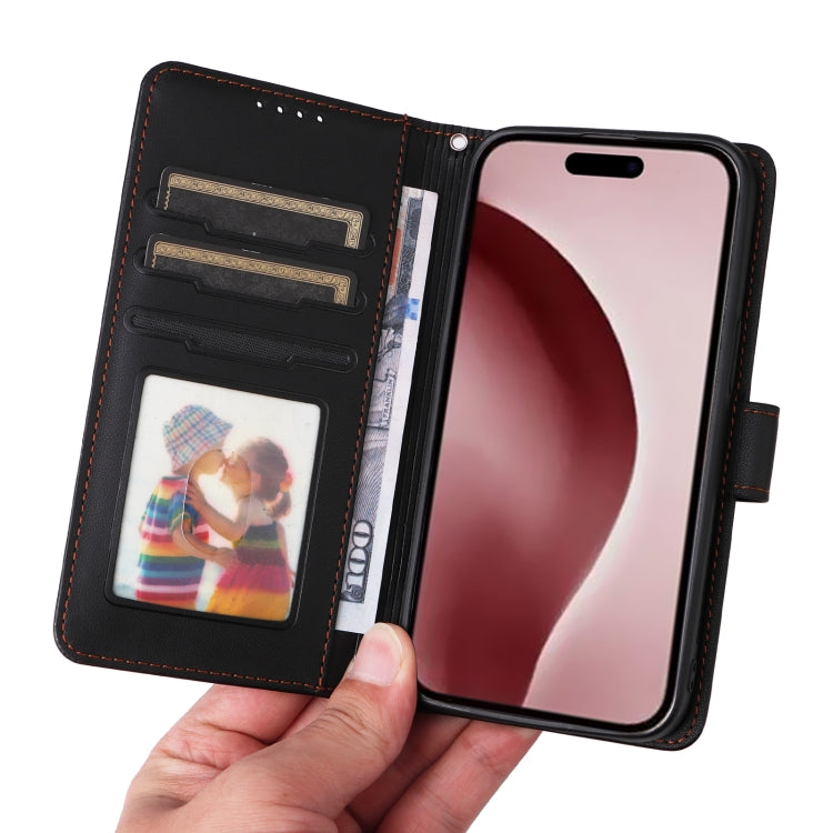 For iPhone 16 Pro Max BETOPNICE BN-005 2 in 1 Detachable Imitate Genuine Leather Phone Case(Black)