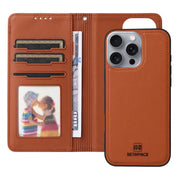 For iPhone 16 Pro Max BETOPNICE BN-005 2 in 1 Detachable Imitate Genuine Leather Phone Case(Brown)