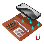 For iPhone 16 Pro Max BETOPNICE BN-005 2 in 1 Detachable Imitate Genuine Leather Phone Case(Brown)