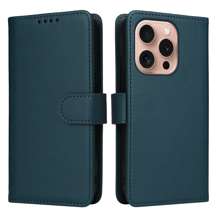 For iPhone 16 Pro Max BETOPNICE BN-005 2 in 1 Detachable Imitate Genuine Leather Phone Case(Blue)