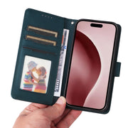 For iPhone 16 Pro Max BETOPNICE BN-005 2 in 1 Detachable Imitate Genuine Leather Phone Case(Blue)