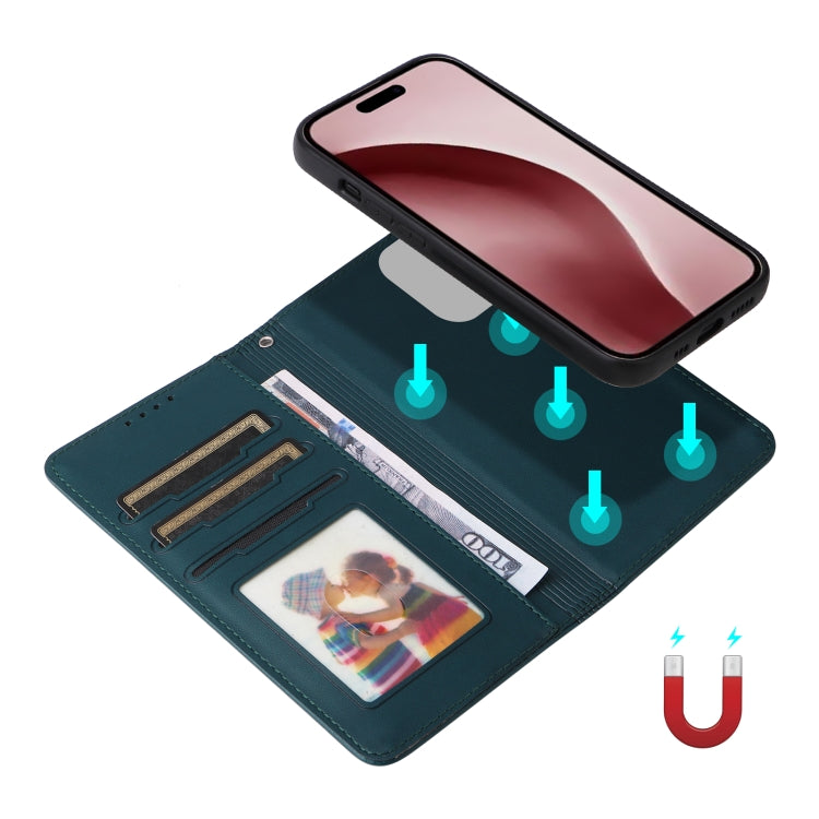 For iPhone 16 Pro Max BETOPNICE BN-005 2 in 1 Detachable Imitate Genuine Leather Phone Case(Blue)