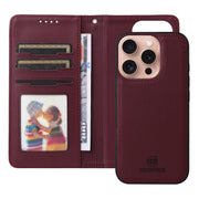 For iPhone 16 Pro Max BETOPNICE BN-005 2 in 1 Detachable Imitate Genuine Leather Phone Case(Wine Red)
