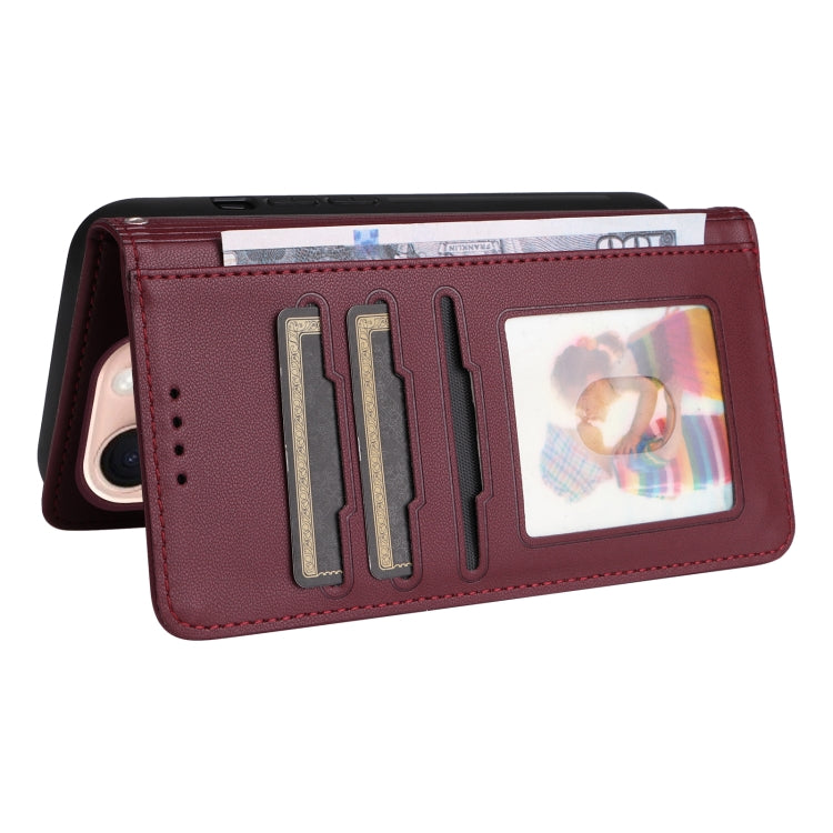 For iPhone 16 Pro Max BETOPNICE BN-005 2 in 1 Detachable Imitate Genuine Leather Phone Case(Wine Red)