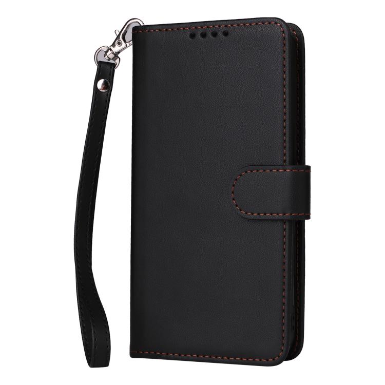 For iPhone 16e BETOPNICE BN-005 2 in 1 Detachable Imitate Genuine Leather Phone Case(Black)
