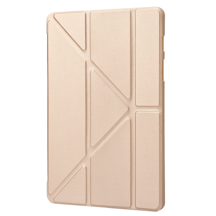 For Samsung Galaxy Tab S10+ / S9+ Deformation Silicone Leather Tablet Case(Gold)