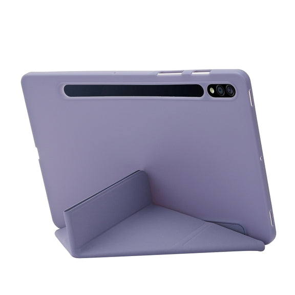 For Samsung Galaxy Tab S10+ / S9+ Deformation Silicone Leather Tablet Case(Lavender)