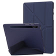 For Samsung Galaxy Tab S10+ / S9+ Deformation Silicone Leather Tablet Case(Dark Blue) - Galaxy Tab S9+ Cases by PMC Jewellery | Online Shopping South Africa | PMC Jewellery | Buy Now Pay Later Mobicred