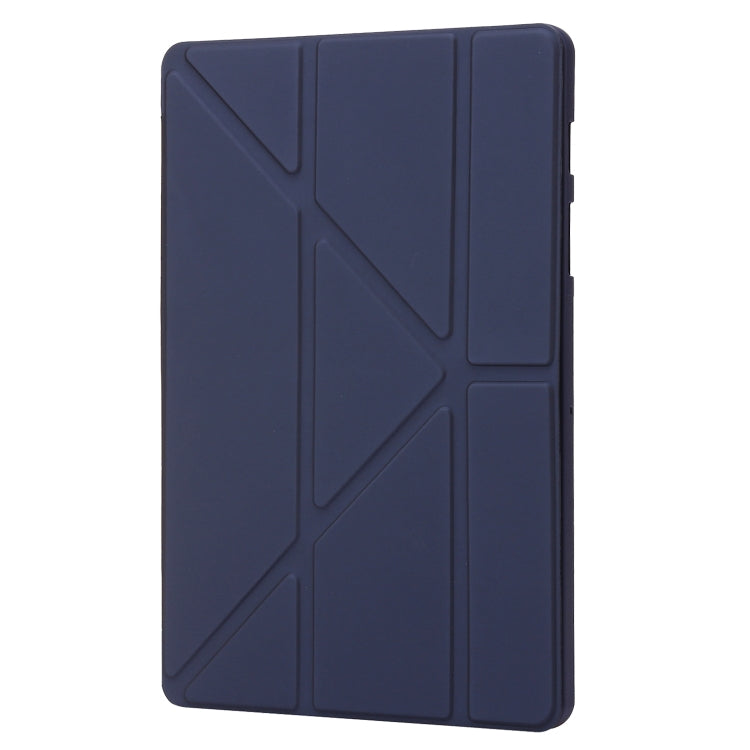For Samsung Galaxy Tab S10+ / S9+ Deformation Silicone Leather Tablet Case(Dark Blue)
