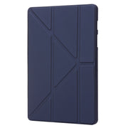 For Samsung Galaxy Tab S10+ / S9+ Deformation Silicone Leather Tablet Case(Dark Blue)
