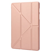 For Samsung Galaxy Tab S10+ / S9+ Deformation Silicone Leather Tablet Case(Rose Gold)