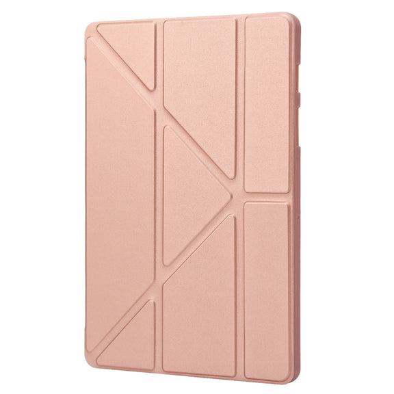 For Samsung Galaxy Tab S10+ / S9+ Deformation Silicone Leather Tablet Case(Rose Gold)
