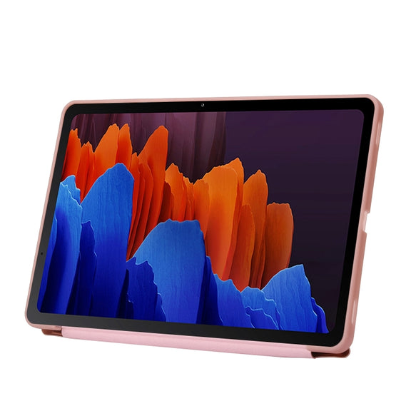 For Samsung Galaxy Tab S9 Deformation Silicone Leather Tablet Case(Gold)