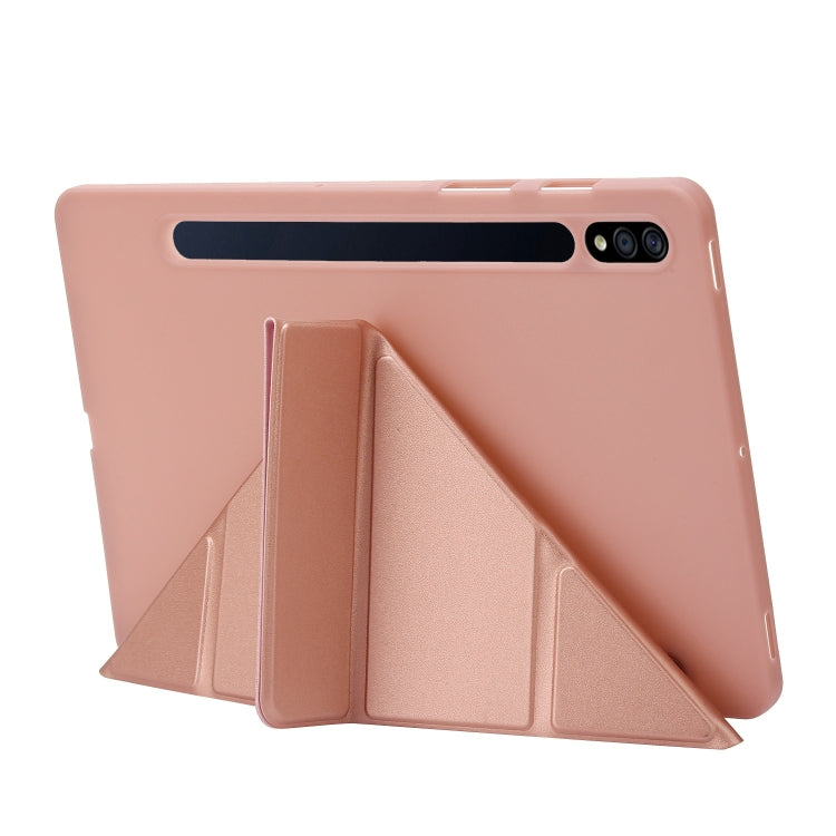 For Samsung Galaxy Tab S9 Deformation Silicone Leather Tablet Case(Black)