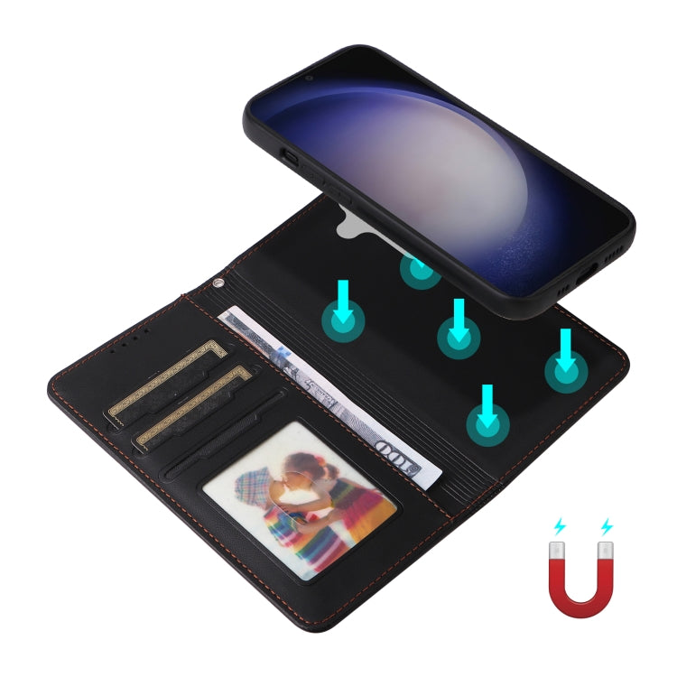 For Samsung Galaxy S24 5G BETOPNICE BN-005 2 in 1 Detachable Imitate Genuine Leather Phone Case(Black)