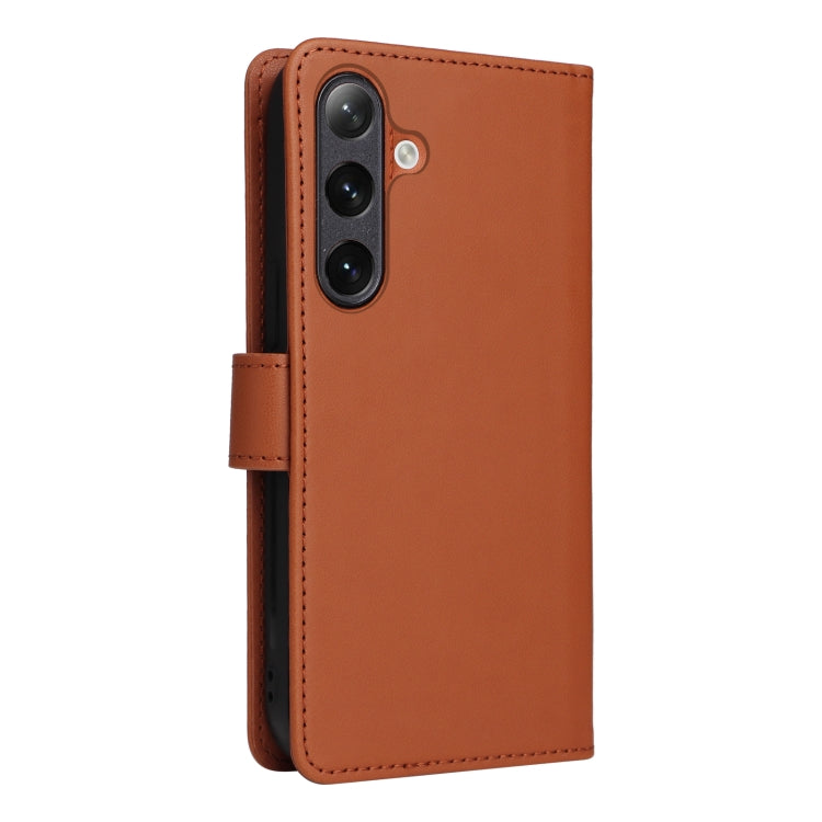For Samsung Galaxy S24+ 5G BETOPNICE BN-005 2 in 1 Detachable Imitate Genuine Leather Phone Case(Brown)