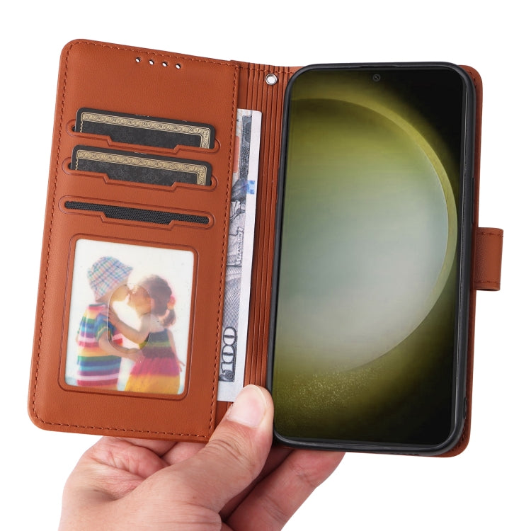 For Samsung Galaxy S24+ 5G BETOPNICE BN-005 2 in 1 Detachable Imitate Genuine Leather Phone Case(Brown)