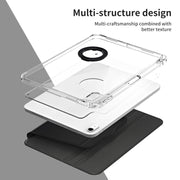 For iPad Air 11 2024 360 Rotation Detachable Clear Acrylic Leather Tablet Case(Black)